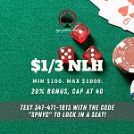 Play your favorite poker games when you?re in New York City. Text:?SPBlog? to (347) 471 1813 to RSVP & Address with full name, email &...